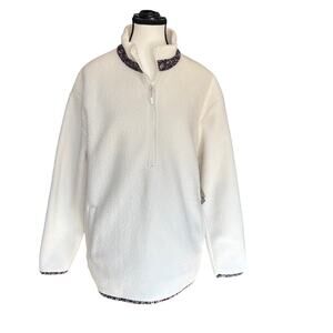 Balance Collection Outdoor Sherpa Jacket Medium Womens Mock Neck Sweater Cozy